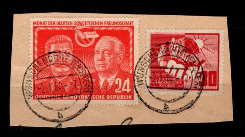 DDR 250, 297 gestempelt auf Briefstück #DBR74