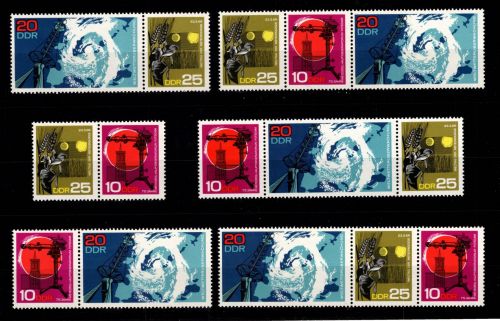 DDR 1343-1345 Zusammendrucke postfrisch W Zd 186- W Zd 191 #DBR79