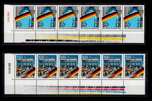 BRD Bund 1481-1482 Ecke 3 postfrisch im Fünferstreifen vom Eckrand #DBR84