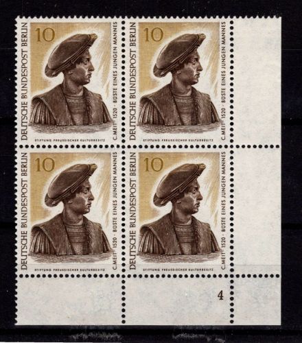 Berlin 303 FN 4 postfrisch Eckrand-4er Block Ecke 4 #DBR87