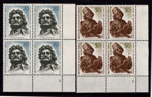 Berlin 304-305 Ecke 4 FN 1 postfrisch im 4er Block Eckrand #DBS01