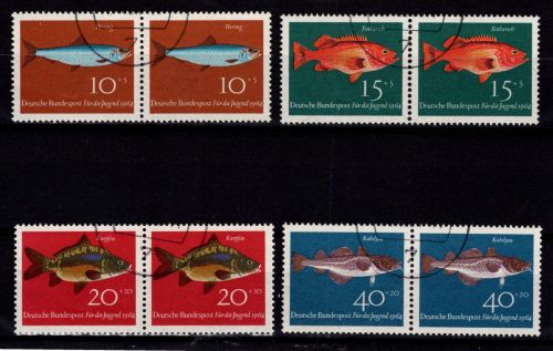 BRD Bund 412-415 als Paar gestempelt #DBS06