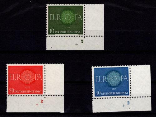 BRD Bund 337-339 FN 2 postfrisch Eckrand #DBS10