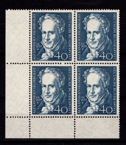 BRD Bund 309 Ecke 3 postfrisch im Eckrandviererblock #DBS19