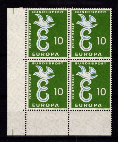 BRD Bund 295 Ecke 3 postfrisch im Eckrandviererblock #DBS20