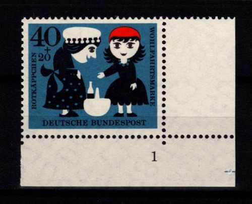 BRD Bund 343 Ecke 4 FN 1 postfrisch #DBS22