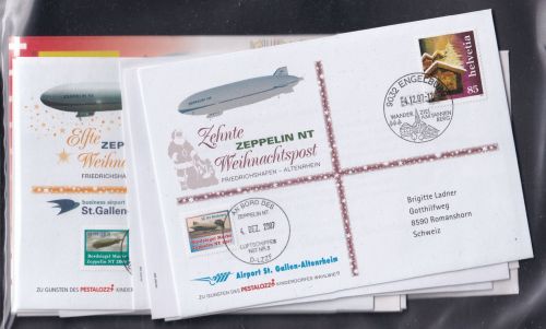 Motiv Luftfahrt Zeppelin NT auf Brief BRD und Schweiz #DBS62