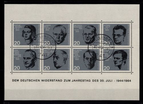 BRD Bund Block 3 gestempelt mit Ersttag- Tagesstempel Reutlingen #DCD11