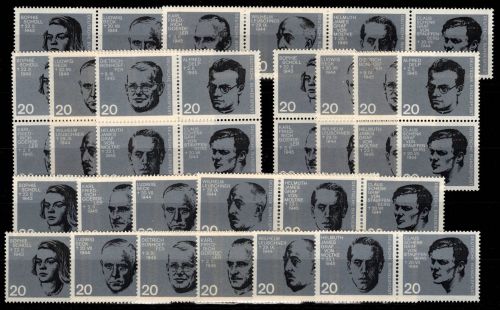 BRD Bund alle Zusammendrucke aus Block 3 postfrisch incl. 4er-Blöcke #DCD13