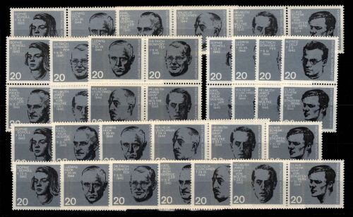 BRD Bund alle Zusammendrucke aus Block 3 postfrisch incl. 4er-Blöcke #DCD14