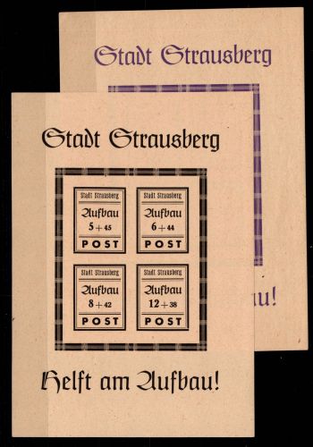 Lokalausgabe Strausberg Blockpaar 1+2 postfrisch #DCD15