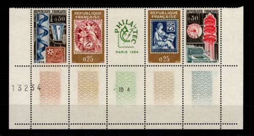 Frankreich 1467-1470 Bogenzählnr. postfrisch als Fünferstreifen UR und Lf #DCD17