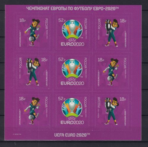 Russland 2999-3001 postfrisch als Folienblatt #DBN14