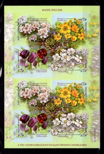 Russland 3443-3446 postfrisch als Folienblatt #DBN39