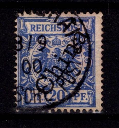 Deutsche Auslandspostämter China 4 II gestempelt Zahnfehler #DBW04