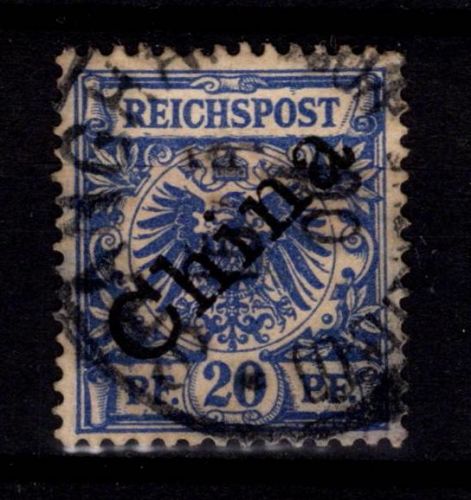 Deutsche Auslandspostämter China 4 II gestempelt etwas fleckig #DBW05