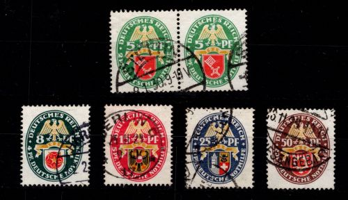 Deutsches Reich 430-434 gestempelt 433 geprüft Schlegel BPP #DBX20