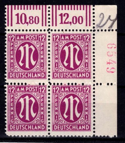 Bi-Zone 23 D r4 postfrisch geprüft Wehner BPP #DBX71