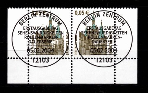 BRD Bund 2381 gestempelt als Paar vom Unterrand #DCA11