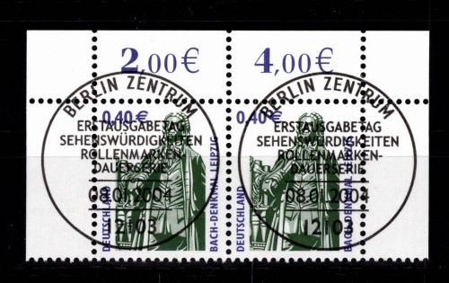 BRD Bund 2375 gestempelt als Paar vom Oberrand #DCA14