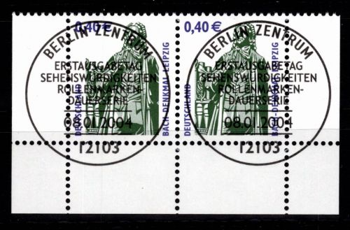 BRD Bund 2375 gestempelt als Paar vom Unterrand #DCA15