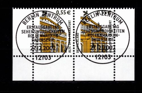 BRD Bund 2300 gestempelt als Paar vom Unterrand #DCA18