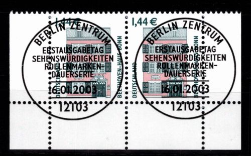 BRD Bund 2306 gestempelt als Paar vom Unterrand #DCA20