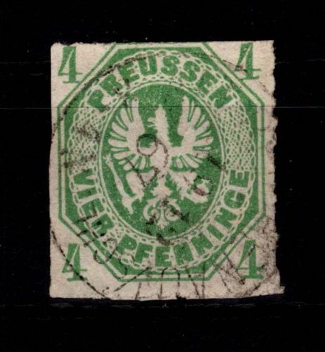 Preußen 14 gestempelt leichte Mängel, teilweise fehlender Durchstich #DCA33