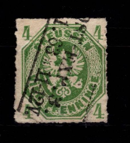 Preußen 14 gestempelt leichte Mängel, dünne Stelle #DCA34