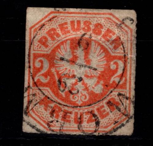 Preußen 23 gestempelt Mängel dünne Stellen #DCA44