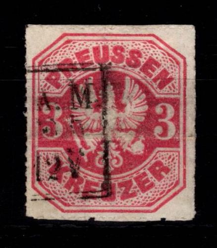 Preußen 24 gestempelt leichte Mängel im Durchstich #DCA45