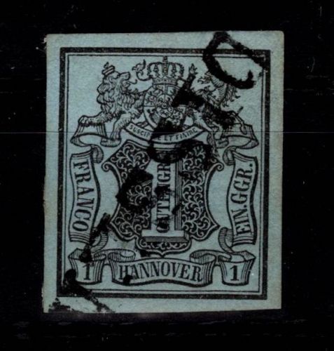 Hannover 1 gestempelt mit seltenem Stempel Dissen #DCA61