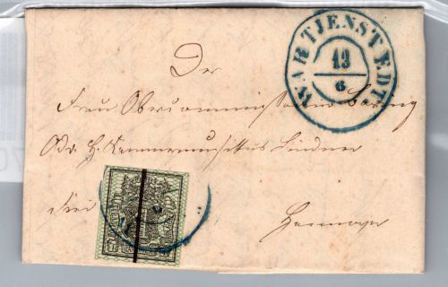 Hannover 9 auf Brief als Einzelfrankatur #DCA70