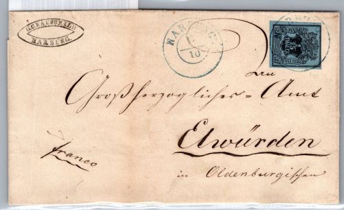 Hannover 4 auf Brief als Einzelfrankatur #DCA76