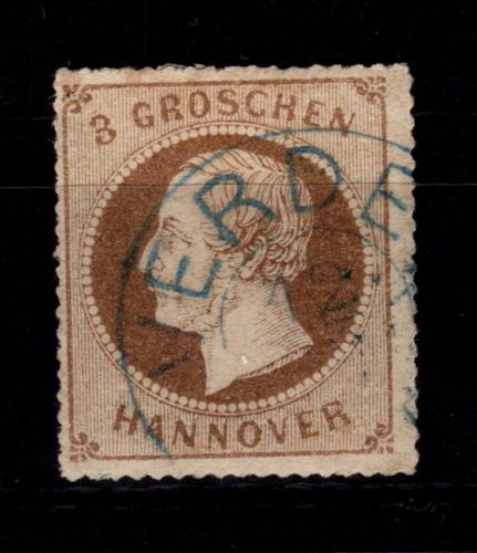 Hannover 25 y gestempelt
