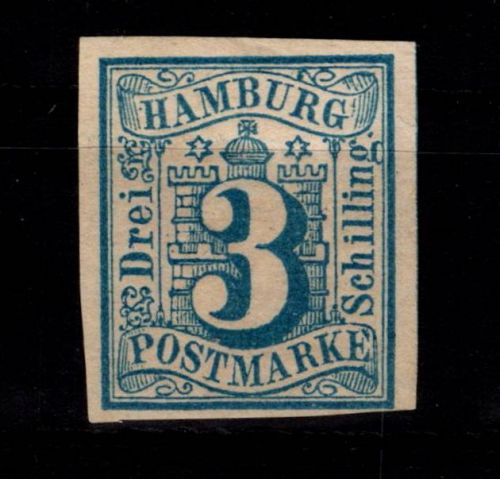 Hamburg 3 mit Falz tiefst signiert Pfenninger bzw Bühler #DCA99