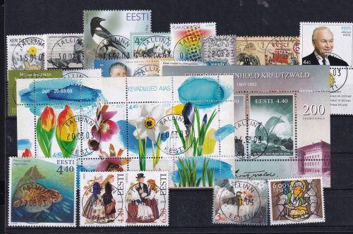 Estland Jahrgang 2003 ohne 453 gestempelt #NO398