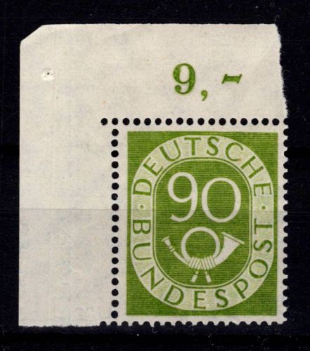 BRD Bund 138 ER postfrisch 90 Pfennig vom Eckrand #DBX98