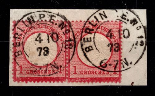 Deutsches Reich 19 gestempelt Berlin als Paar, KBHW 376 C #DBZ03