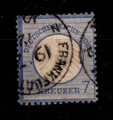 Deutsches Reich 10 gestempelt K 1 Frankfurt, tief geprüft Brugger BPP #DBZ11