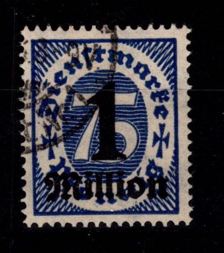 Deutsches Reich Dienstmarken 96 gestempelt geprüft Infla Berlin #DBZ34