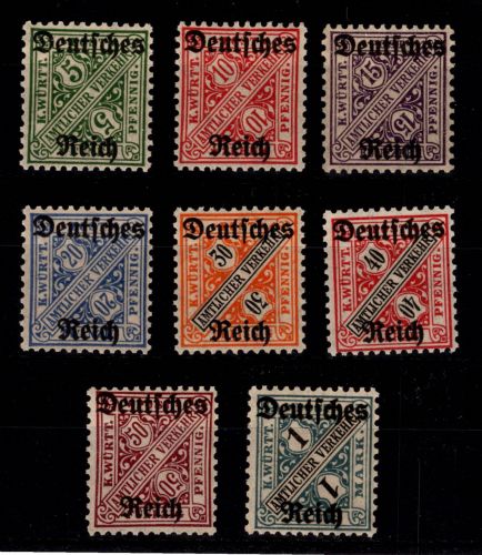 Deutsches Reich Dienstmarken 57-64 postfrisch