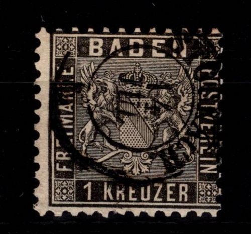 Baden 13 gestempelt mit Altsignatur #DBZ56