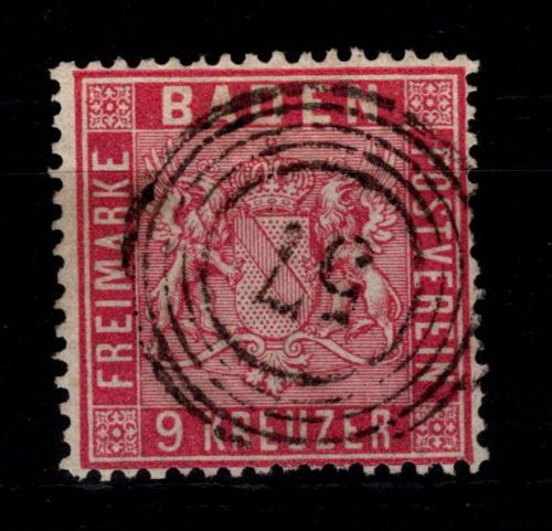 Baden 12 gestempelt leichte Zähnungsmängel #DBZ58