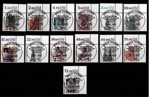 BRD Bund 2140-2241 gestempelt Sehenswürdigkeiten (Doppel Nom) vom Eckrand #DBZ93