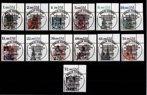 BRD Bund 2140-2241 gestempelt Sehenswürdigkeiten (Doppel Nom) vom Eckrand #DBZ96