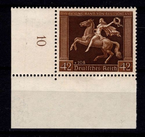 Deutsches Reich 671 postfrisch vom Eckrand, waagerecht leicht gefaltet #DBY17