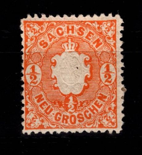 Sachsen 15 mit Falz #DCU10