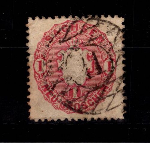 Sachsen 16 gestempelt