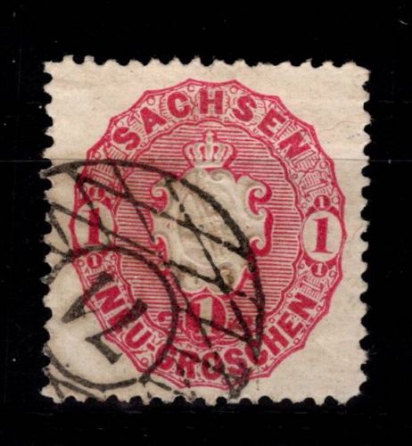 Sachsen 16 gestempelt Nr 71 "Lößnitz" #DCU18